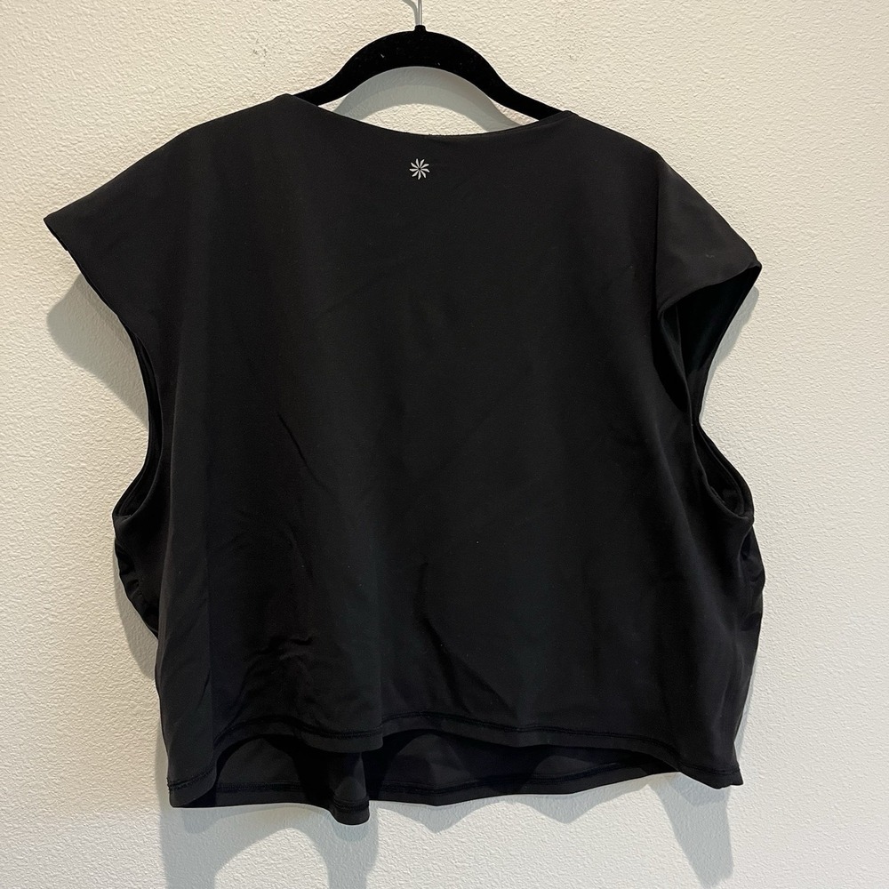 Athleta Black V-Neck Cropped Active Tank - Picture 3 of 12